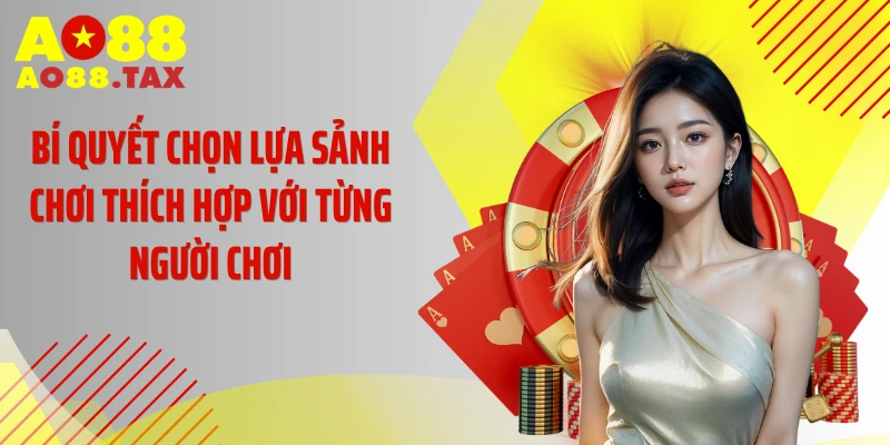 Bí quyết chọn lựa sảnh chơi thích hợp với từng người chơi